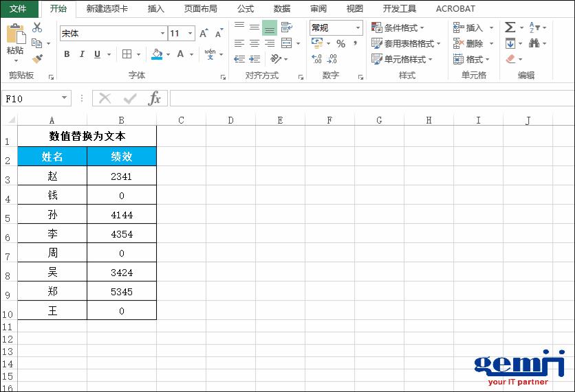 數(shù)值替換為文本.gif